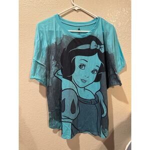 Disney Parks Princess Snow White Blue and Black Watercolor Pop Tee XXL